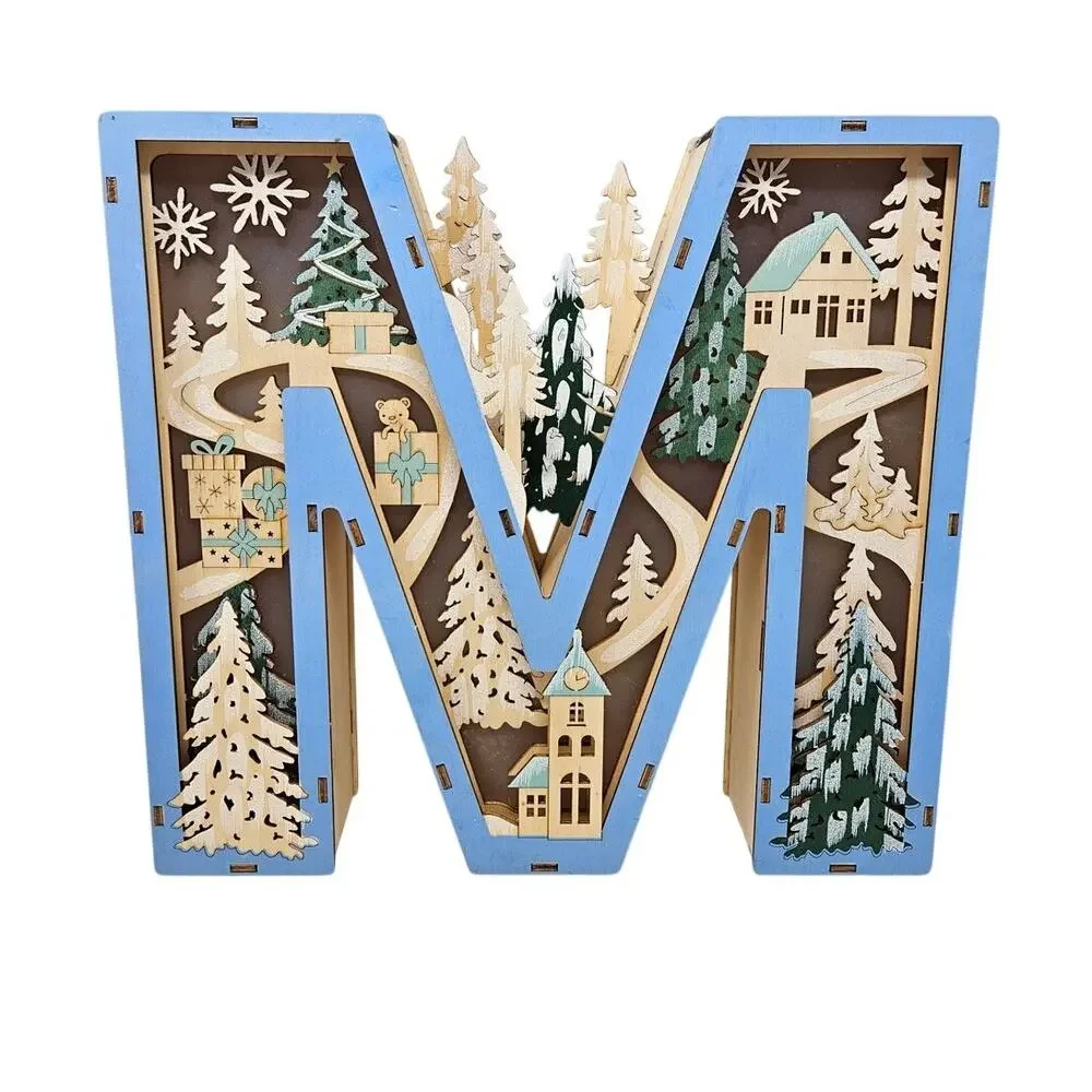 Anthropologie Wonderland Scene Monogram Letter 